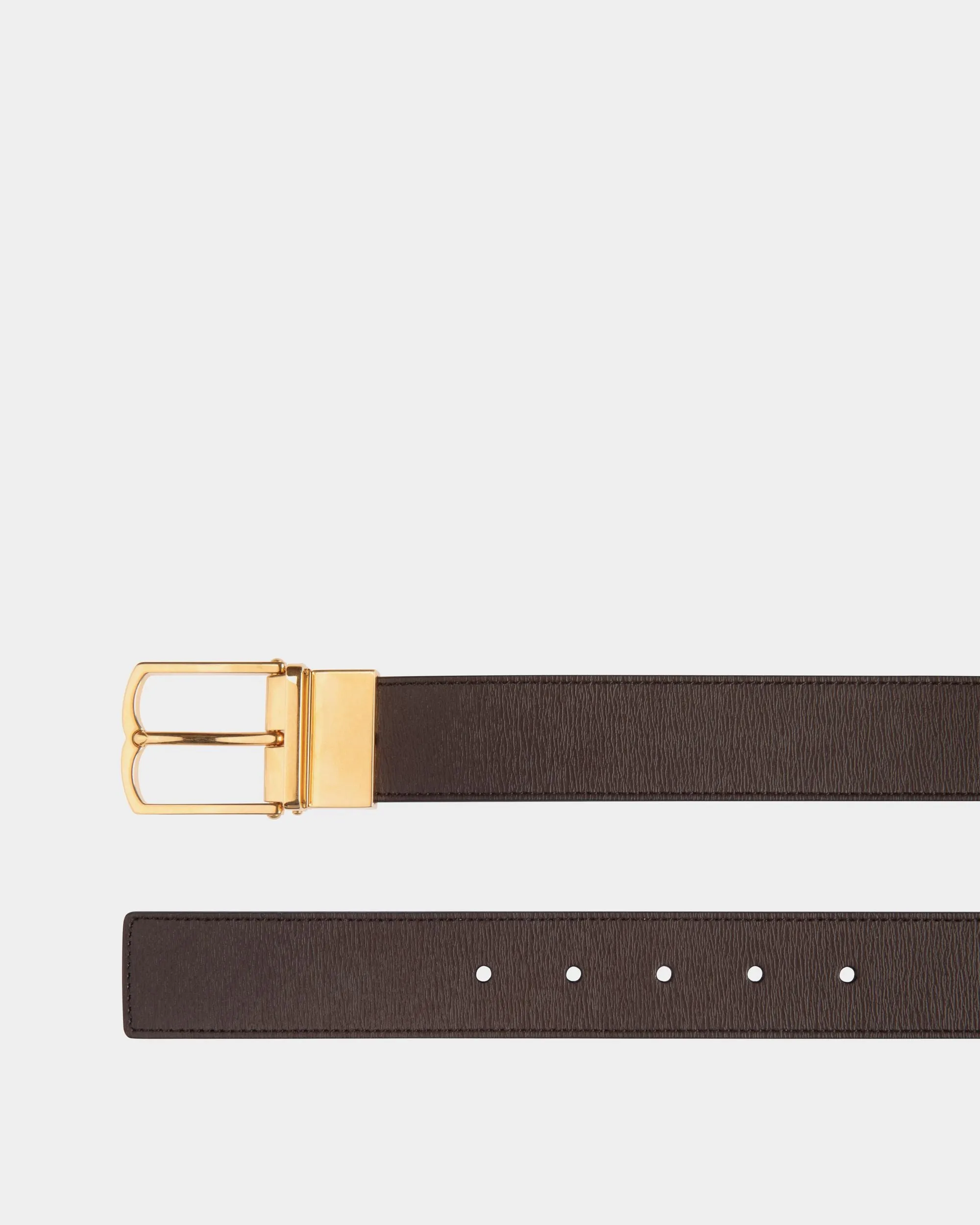 Dress Belt In Brown And Black Leather 