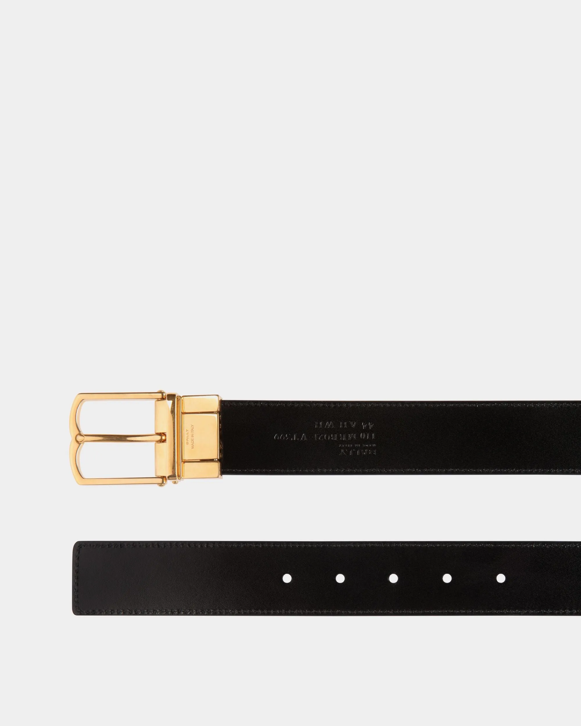 Dress Belt In Brown And Black Leather 