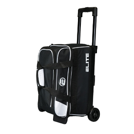 Elite Basic Double Roller Black/White Bowling Bag