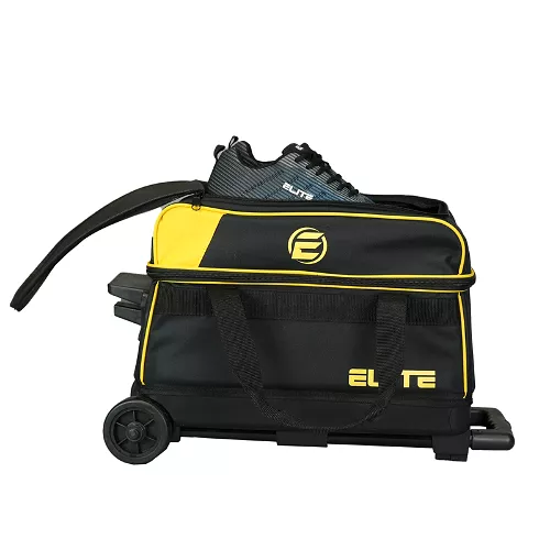 Elite Basic Double Roller Black/Yellow Bowling Bag