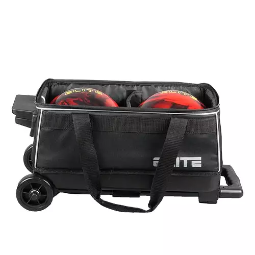 Elite Basic Double Roller Red Bowling Bag