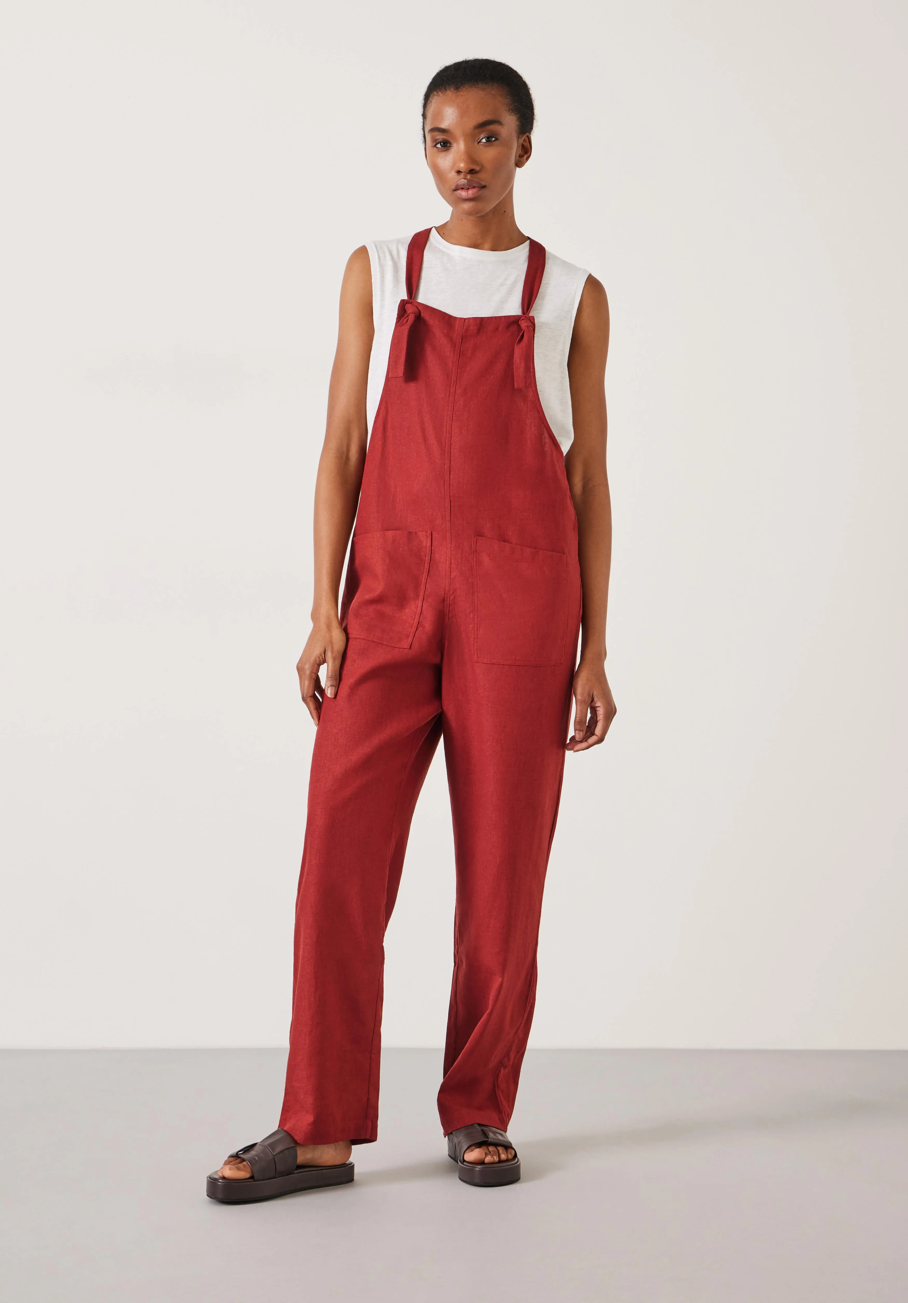 Eliza Linen Blend Dungarees