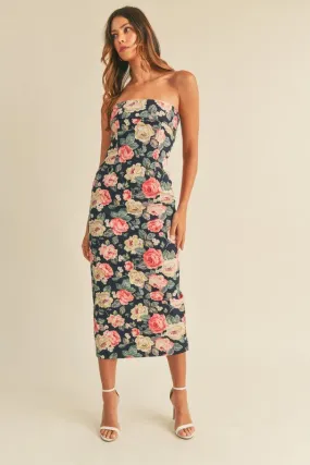 Floral Bodycon Tube Dress