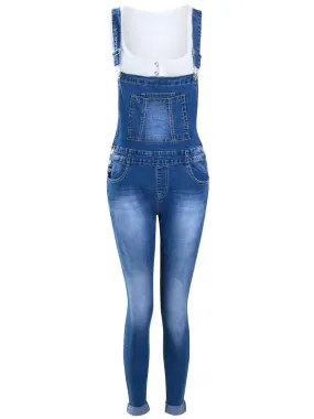 Girls Dungarees Jeans in stretch Denim, Ages 8 to 16 Years