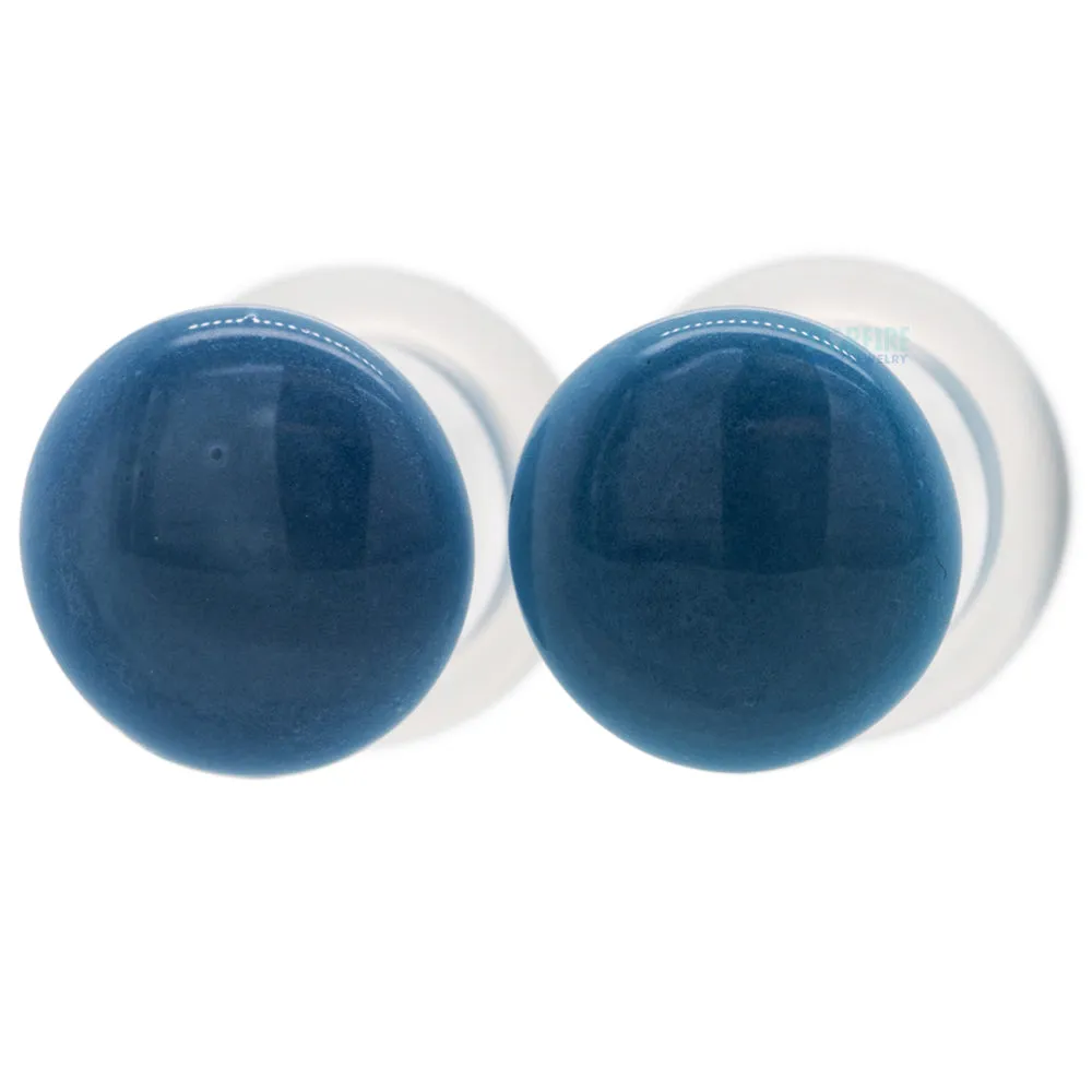 Glass Color Front Plugs - Denim