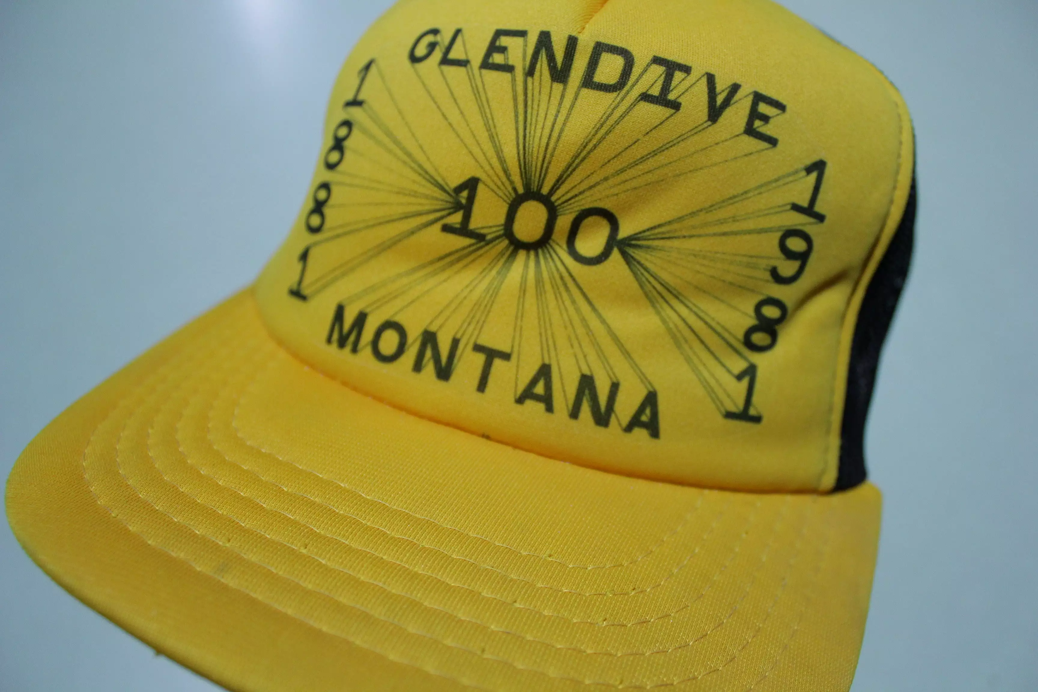 Glendive Montana 100 1881-1981 Vintage 80's Adjustable Snap Back Hat