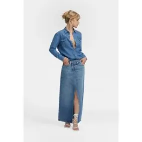 Gonna longuette in denim donna Denim