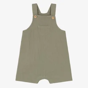 Green Cotton Baby Dungarees