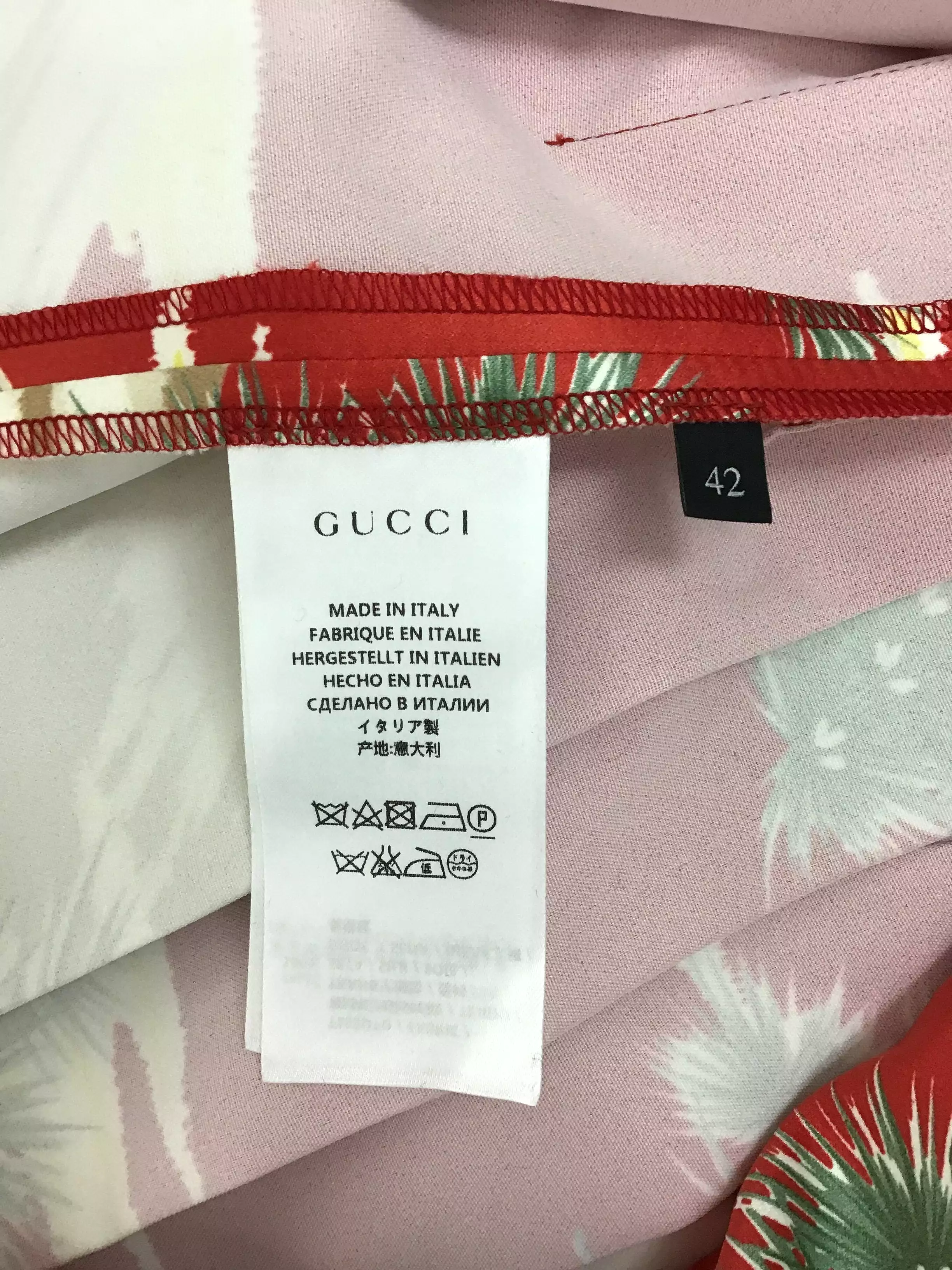 Gucci Oriental Eagle Pleated Silk Skirt Size M