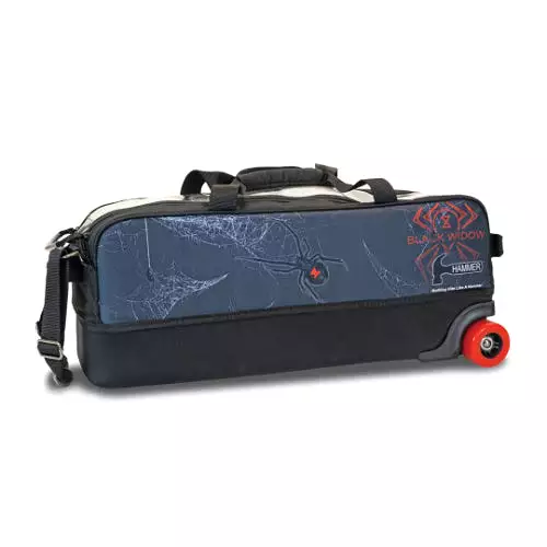 Hammer Dye Sub Slim Triple Roller Tote Black Widow Bowling Bag