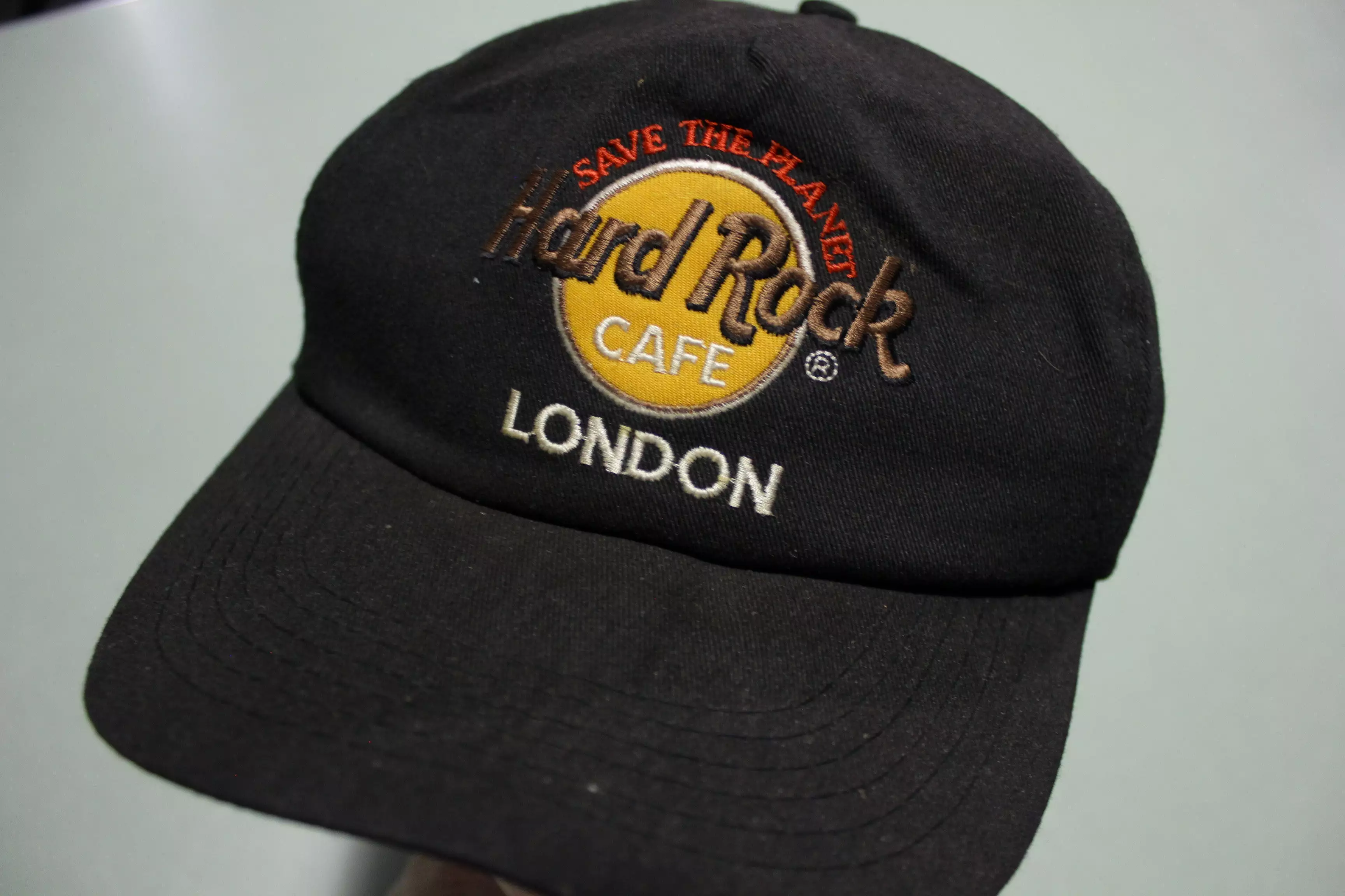 Hard Rock Cafe London Distressed Vintage 90's Adjustable Snap Back Hat