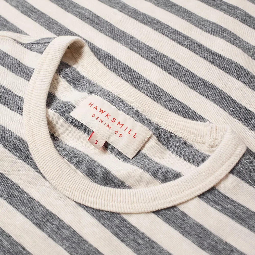 Hawksmill Denim Co. Stripe Pocket TeeGrey & Natural