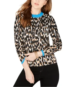 I-N-C Womens Leopard Pullover Sweater