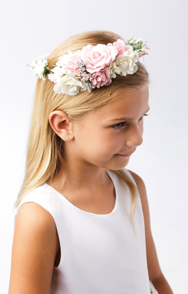 Ivory and Pink Flower Wreath