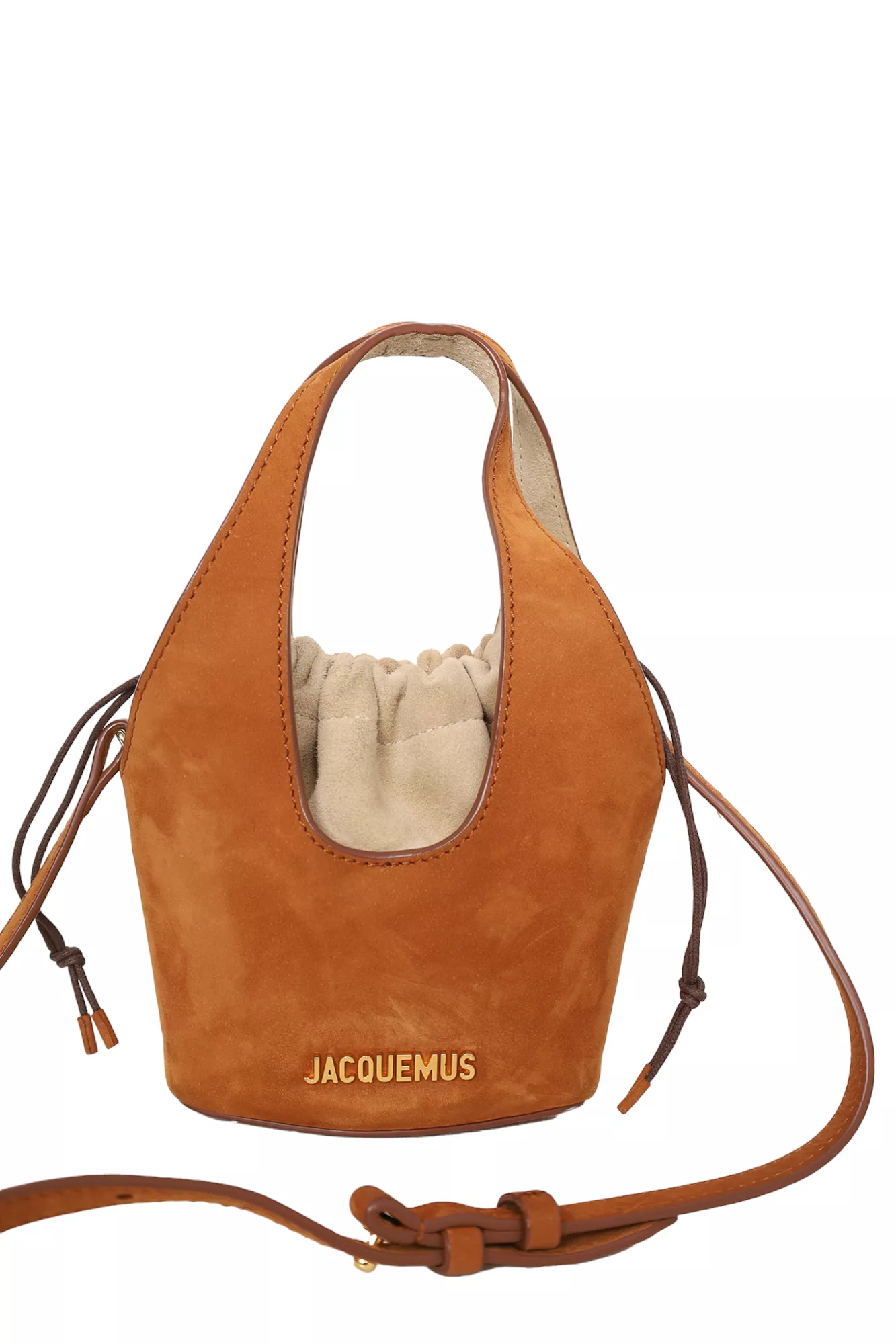 Jacquemus Brown Suede Le Cari?o Bucket Bag