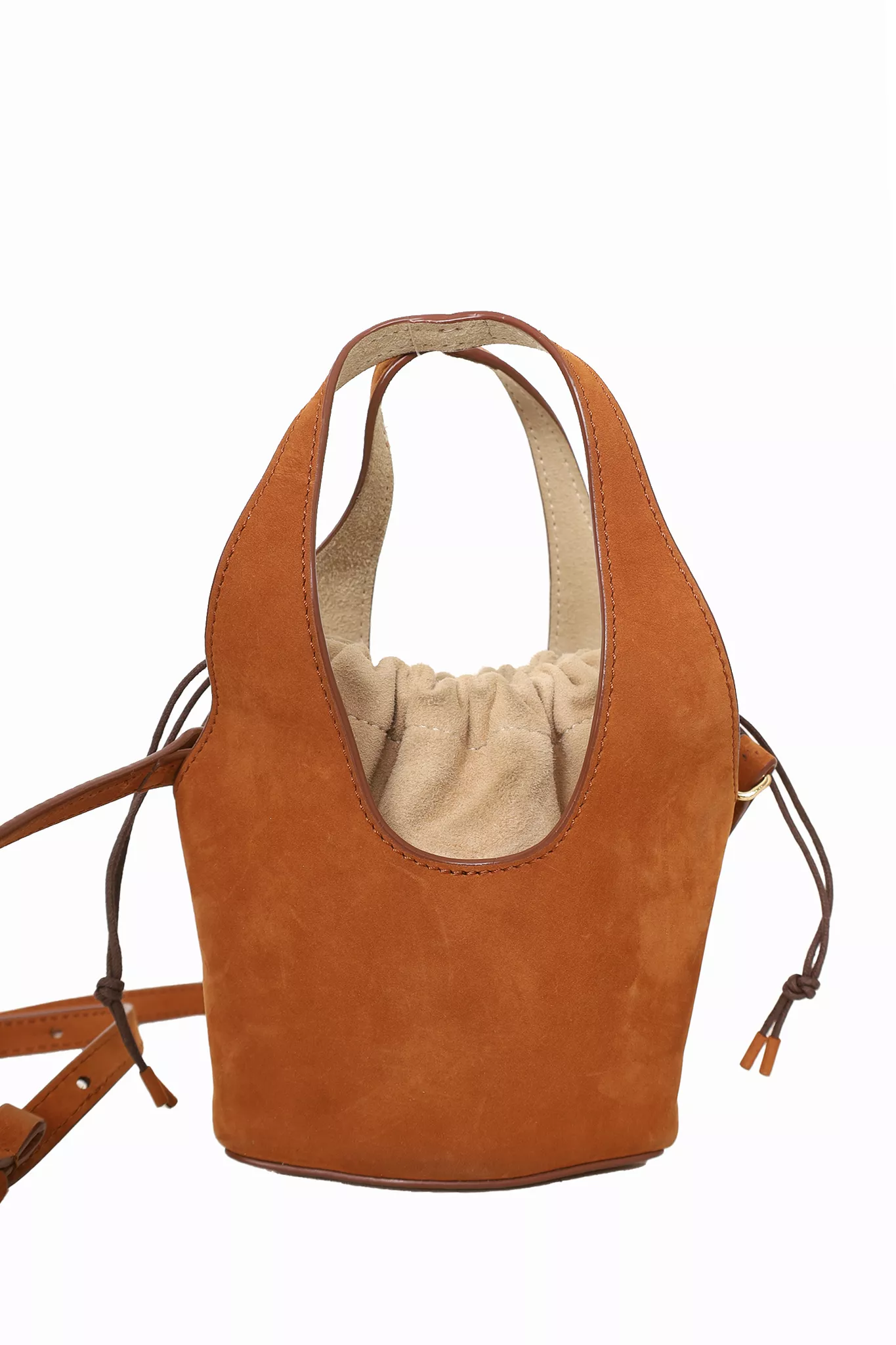 Jacquemus Brown Suede Le Cari?o Bucket Bag