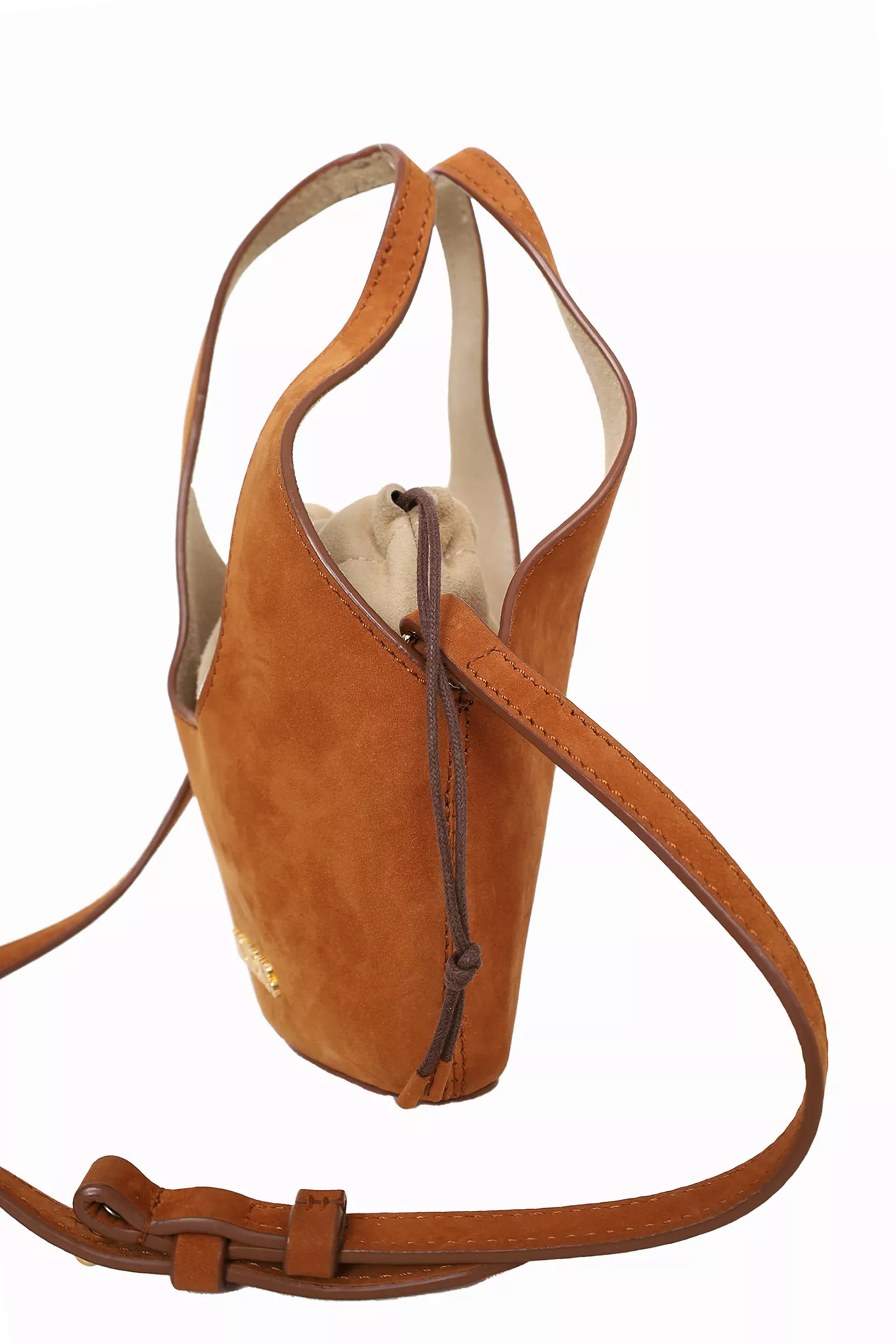 Jacquemus Brown Suede Le Cari?o Bucket Bag