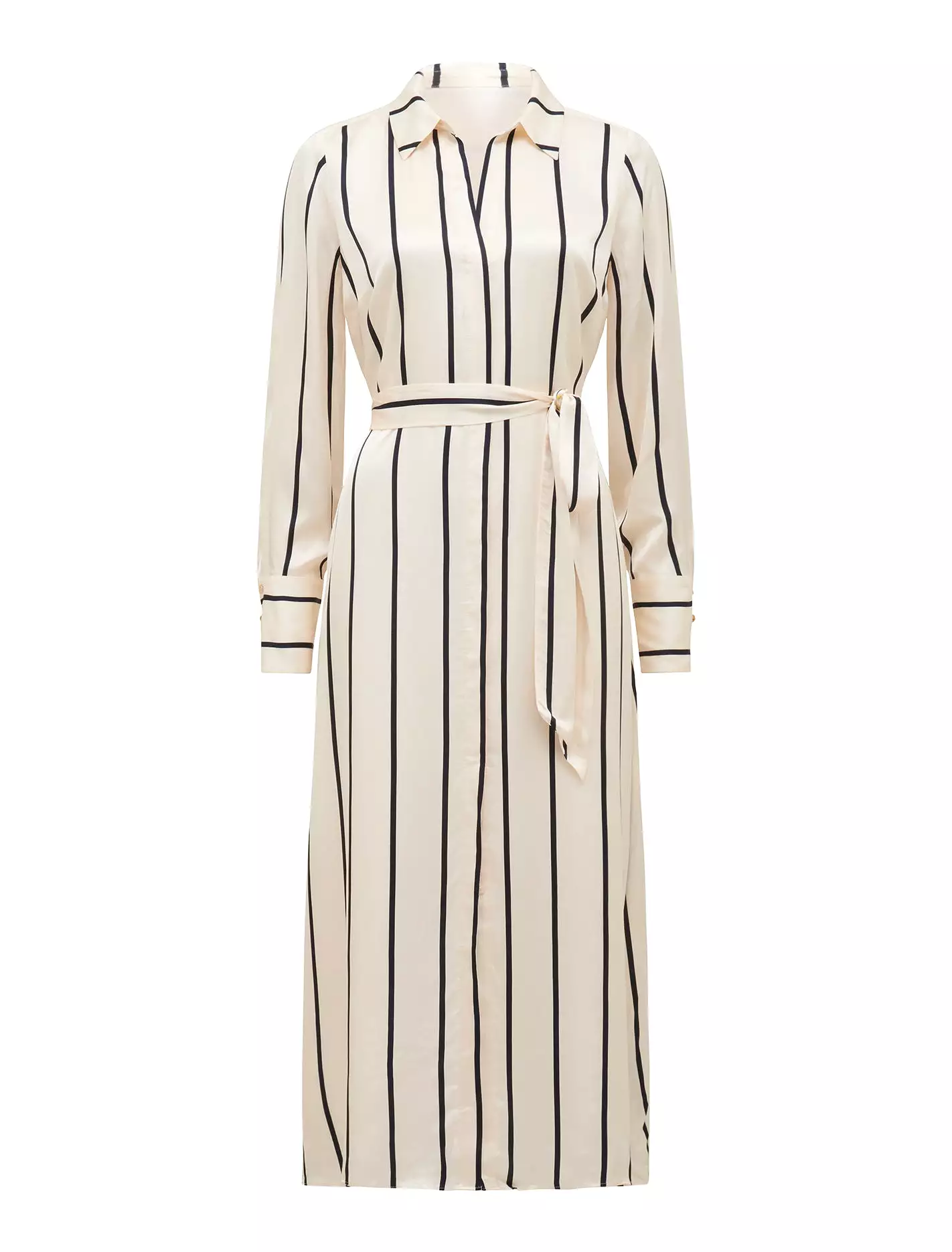 Janine Satin Shirt Midi Dress