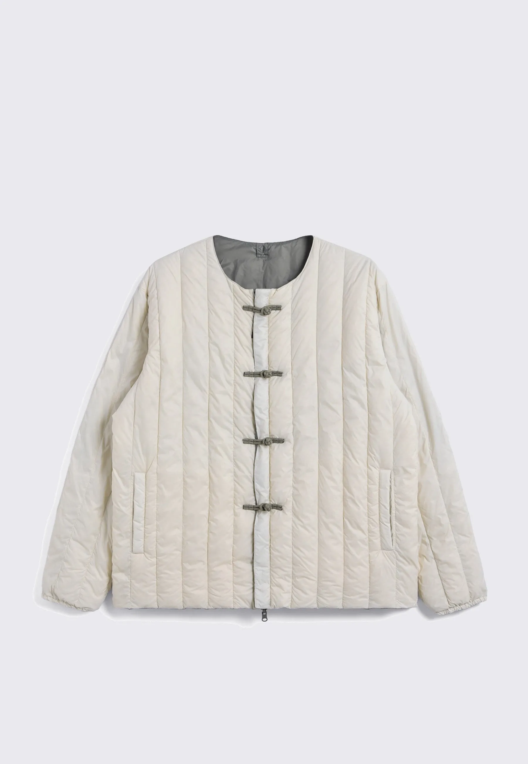 'Japan Special' Reversible Inner Down Jacket - Off White/Sage