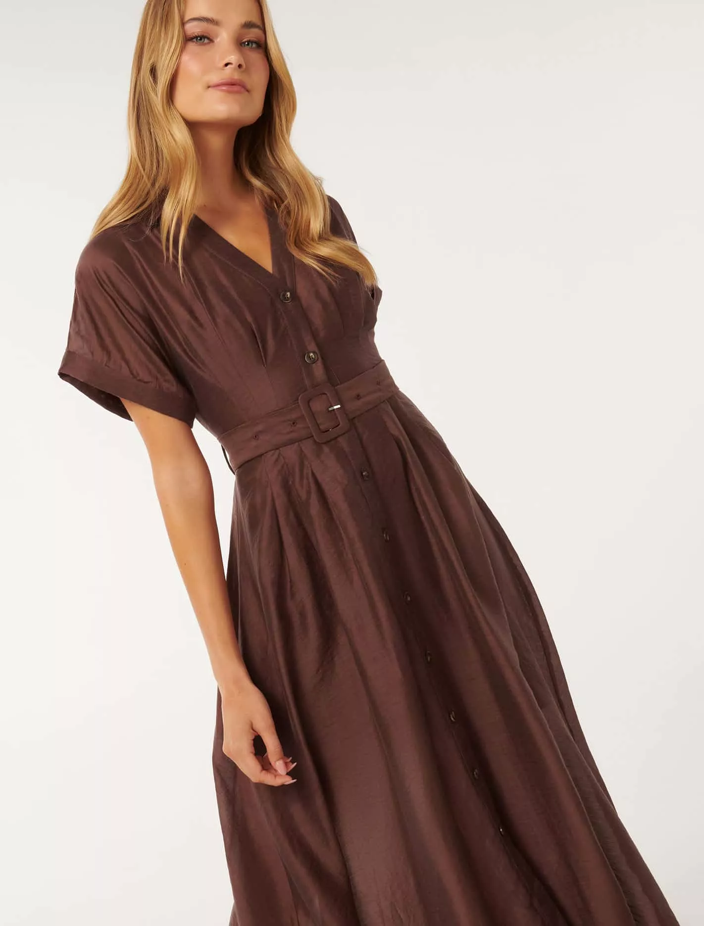 Judith Shirt Belt Midi Dress