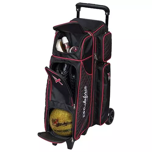 KR Royal Flush 4x4 Ball Roller Bowling Bag Black/Red