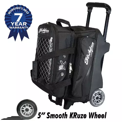 KR Strikeforce Royal Flush Double Roller Bowling Bag Black