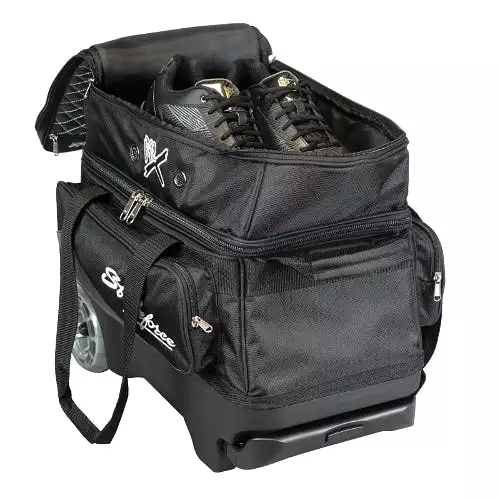 KR Strikeforce Royal Flush Double Roller Bowling Bag Black