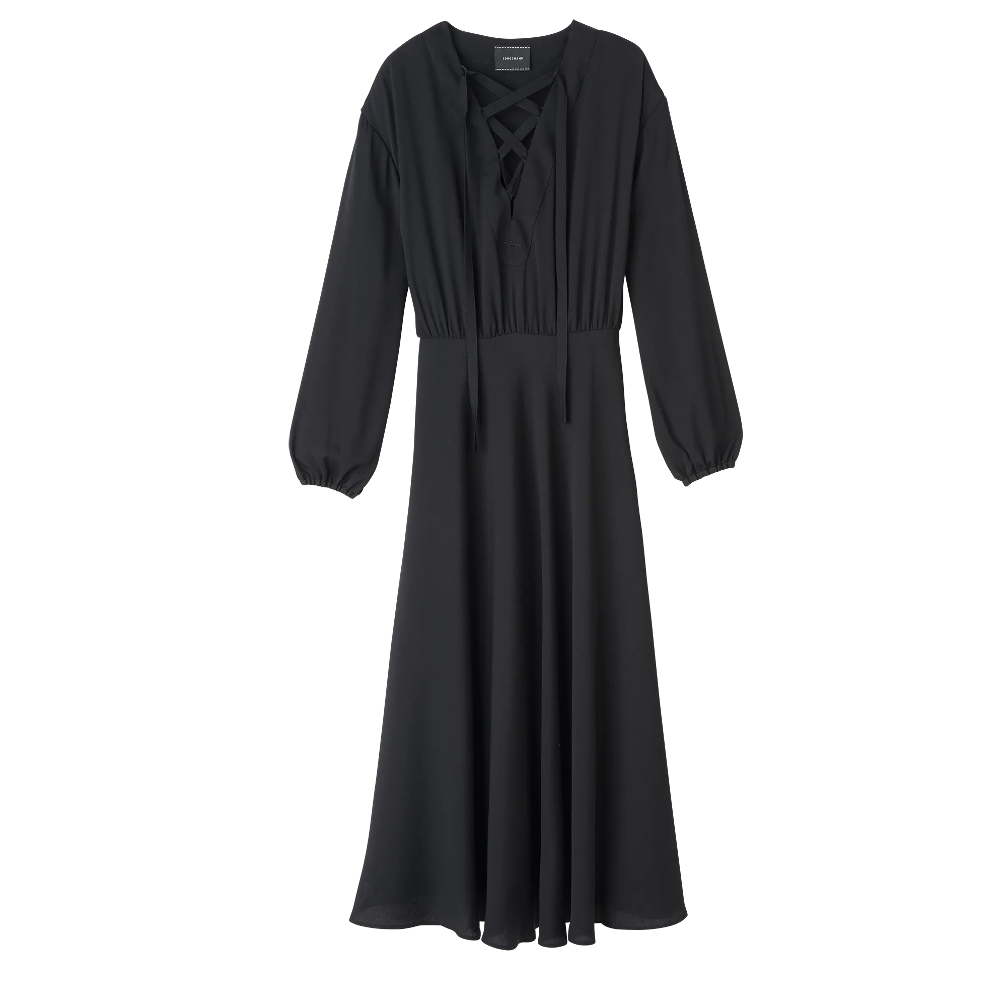 Long dress Black - Crepe de Chine