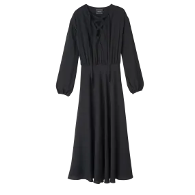 Long dress Black - Crepe de Chine