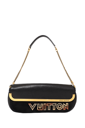 Louis Vuitton 2011 Limited Edition Black Suede Avant-Garde Pochette Clutch Bag