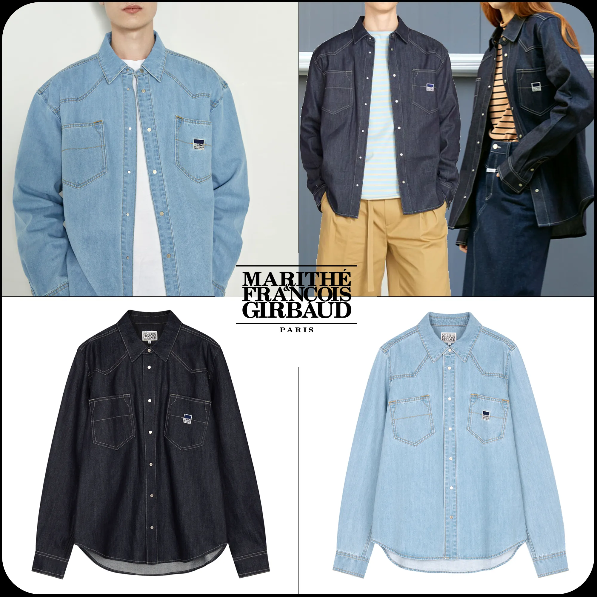 Marithe + Francois Girbaud  |[MARITHE]★HERITAGE DENIM SHIRT