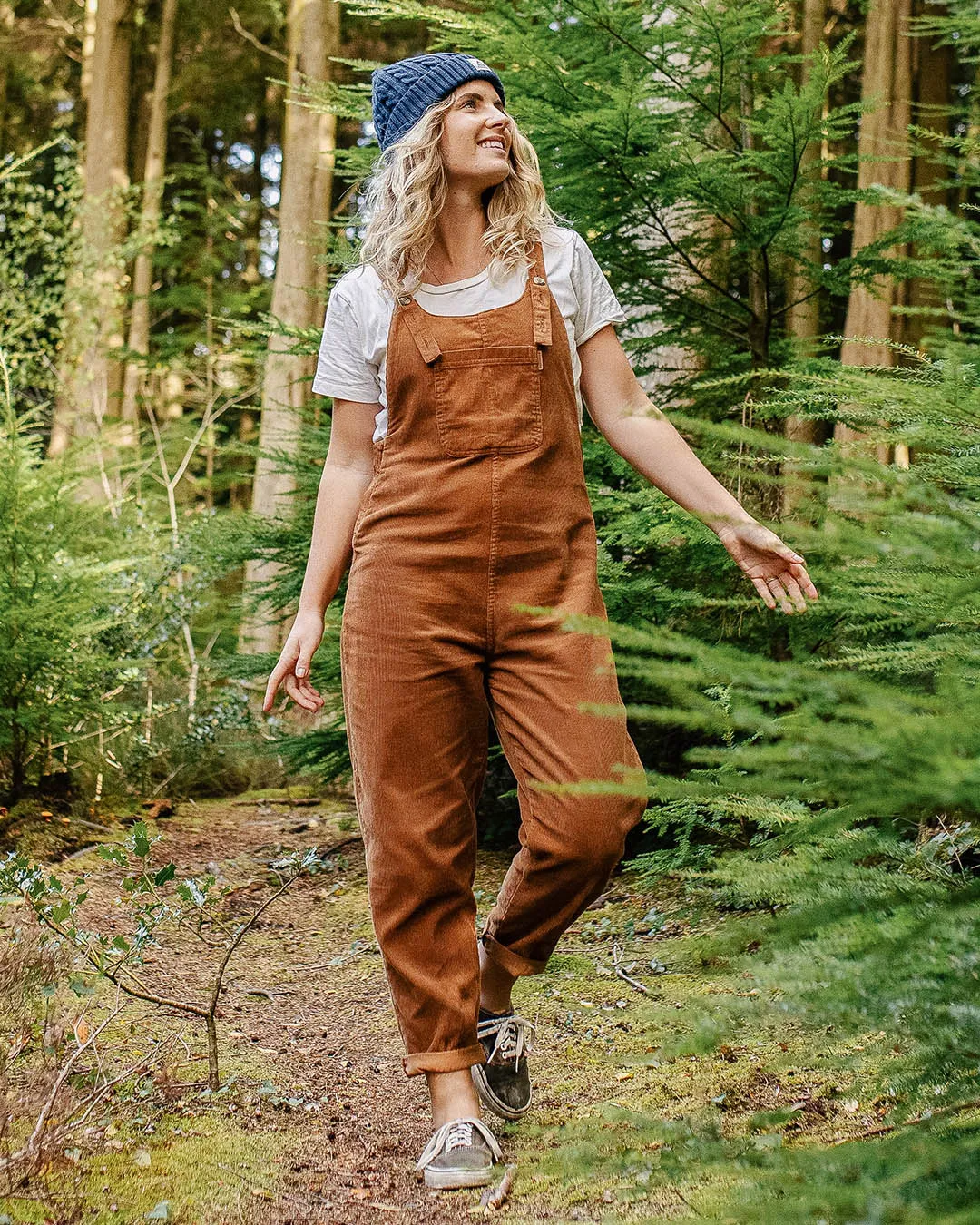 Meadows Cord Dungarees - Coconut