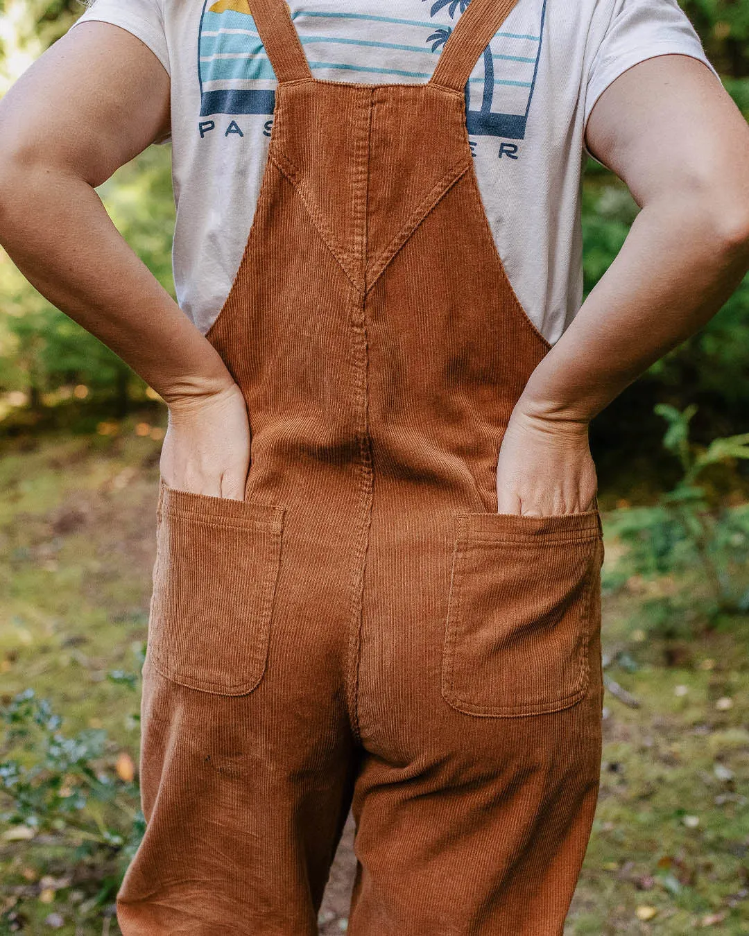 Meadows Cord Dungarees - Coconut