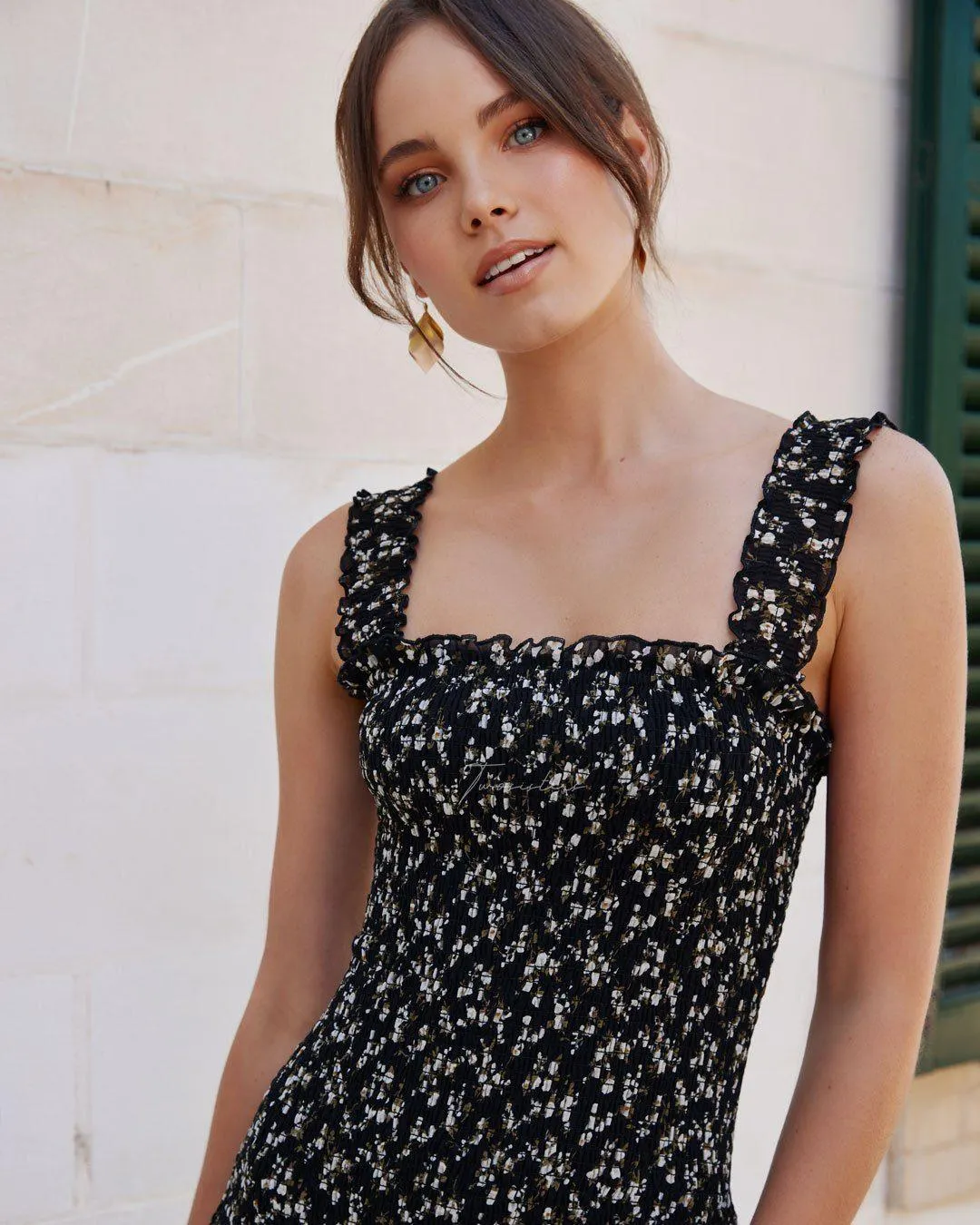 Mellie Dress - Black Floral