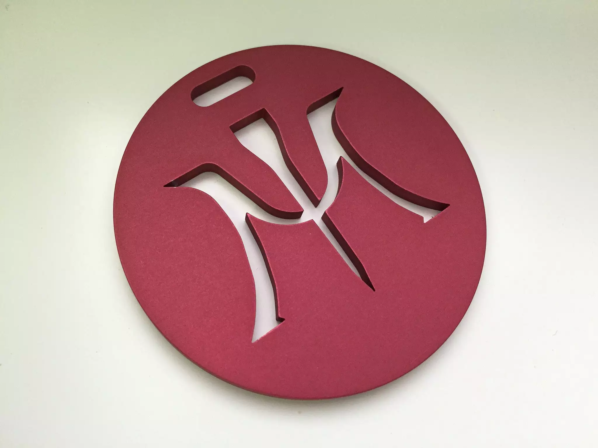 Miura Golf Bag Tag Cut Thru Logo Aluminum in Red