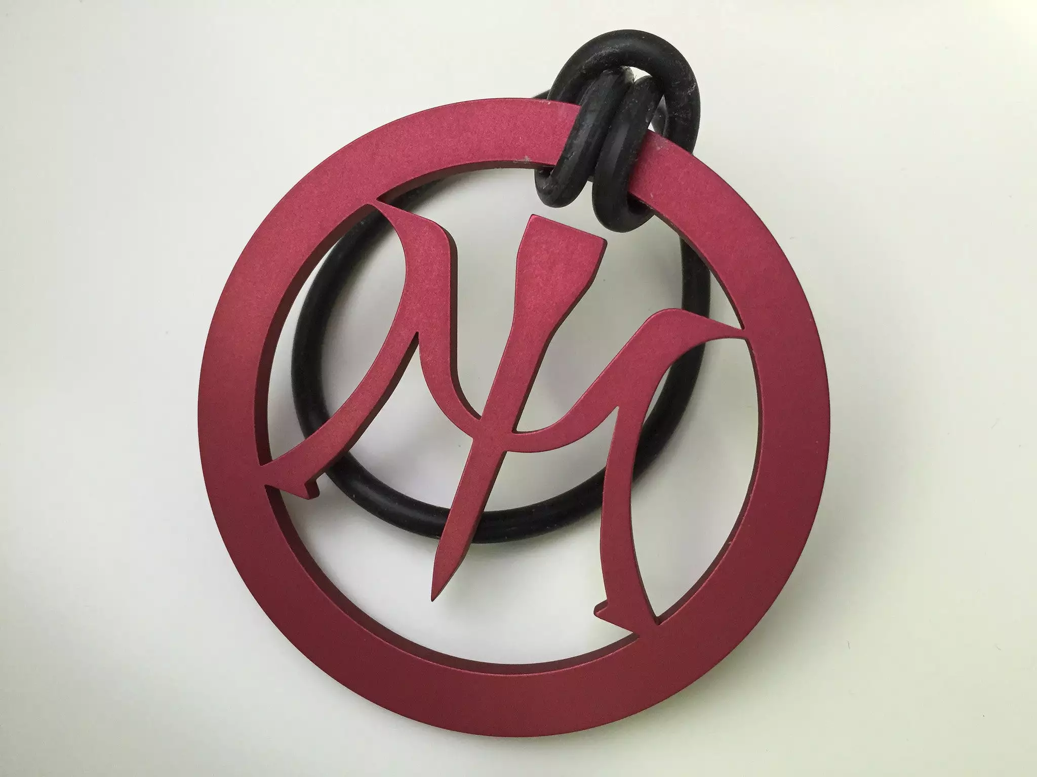 Miura Golf Bag Tag Full Logo Aluminum in Red