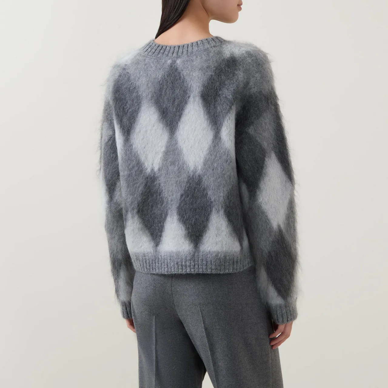 MONCLER Argyle Sweater - Black