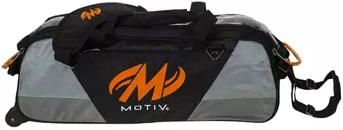 Motiv Ballistix Triple Tote Black/Orange Bowling Bag