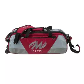 Motiv Ballistix Triple Tote Roller Bowling Bag Red