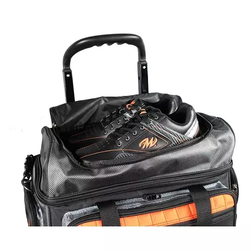 Motiv Vault 6 Ball Roller Black Orange Bowling Bag