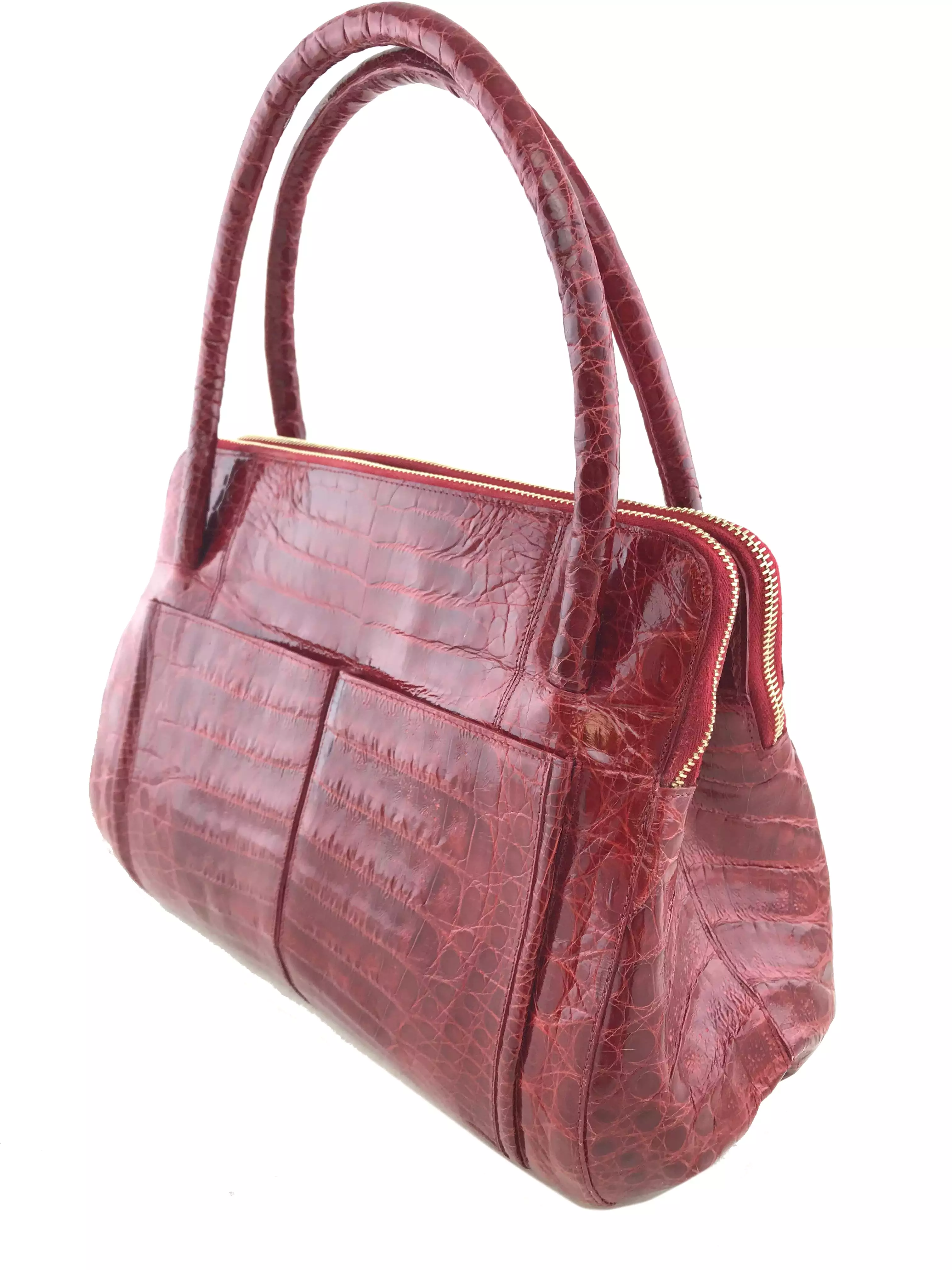 Nancy Gonzalez Crocodile Double Zip Tote Bag