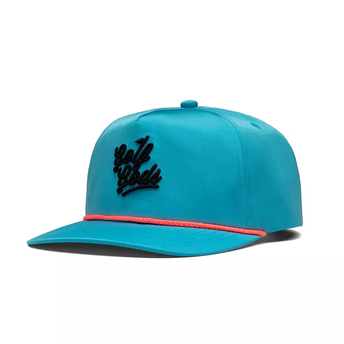 Neon Blue Golf Gods Script Snapback Golf Rope Hat