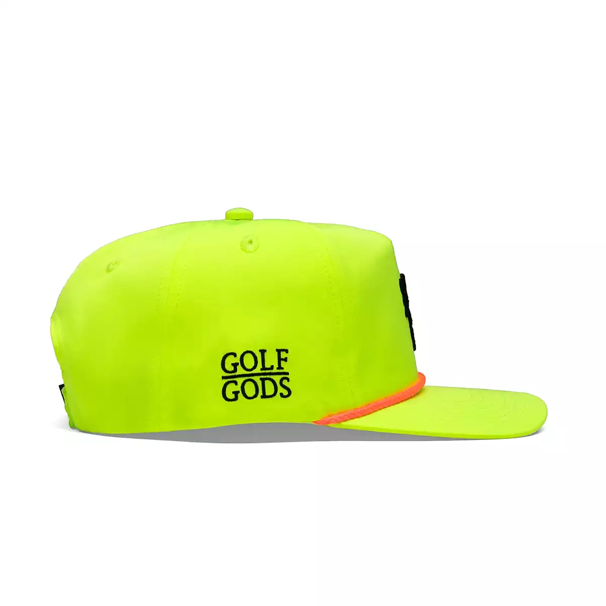 Neon Yellow Golf Gods Script Snapback Golf Rope Hat