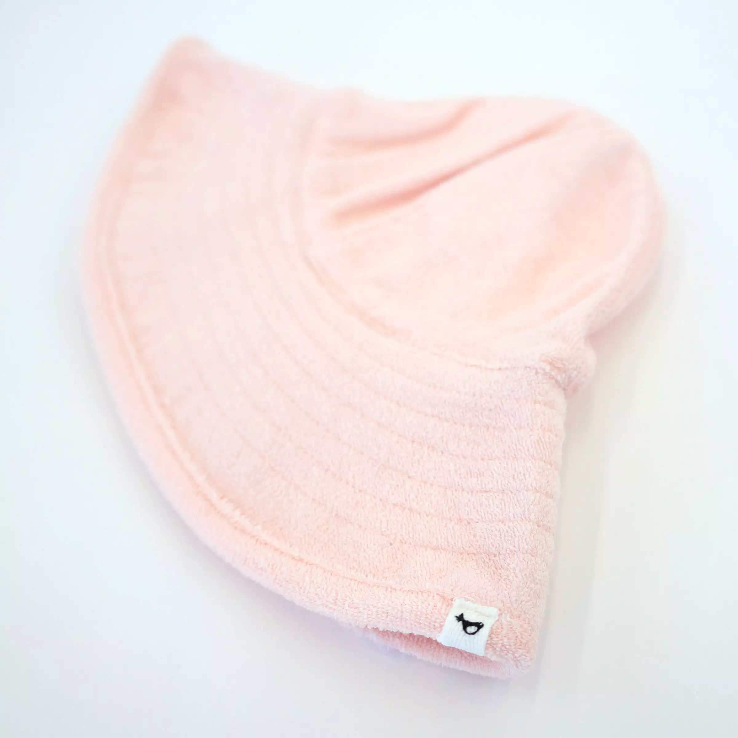 oh baby! Cotton Terry Sun Hat with Strap - Pale Pink