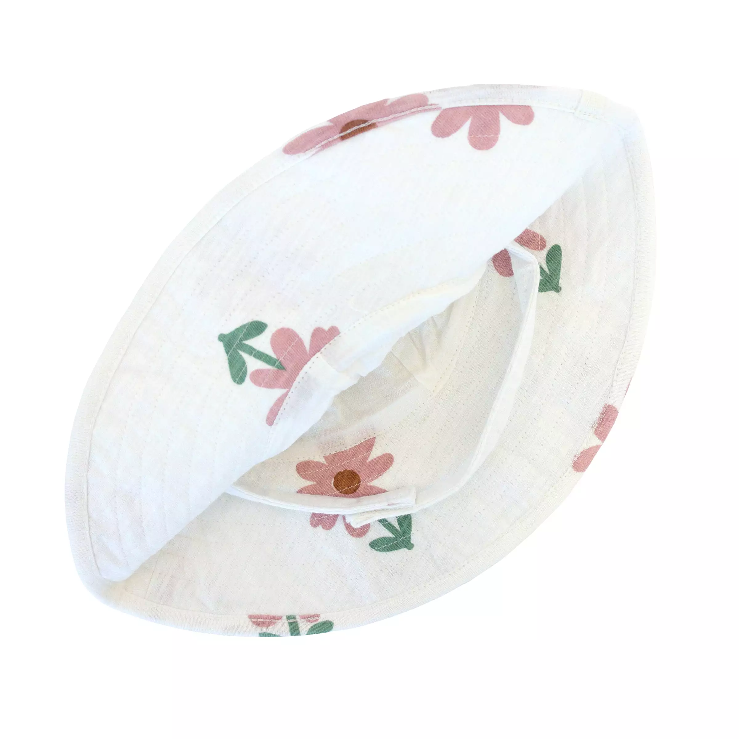 oh baby! Sun Hat Cotton - Picking Daisies Print - Oyster