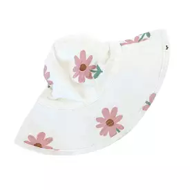 oh baby! Sun Hat Cotton - Picking Daisies Print - Oyster