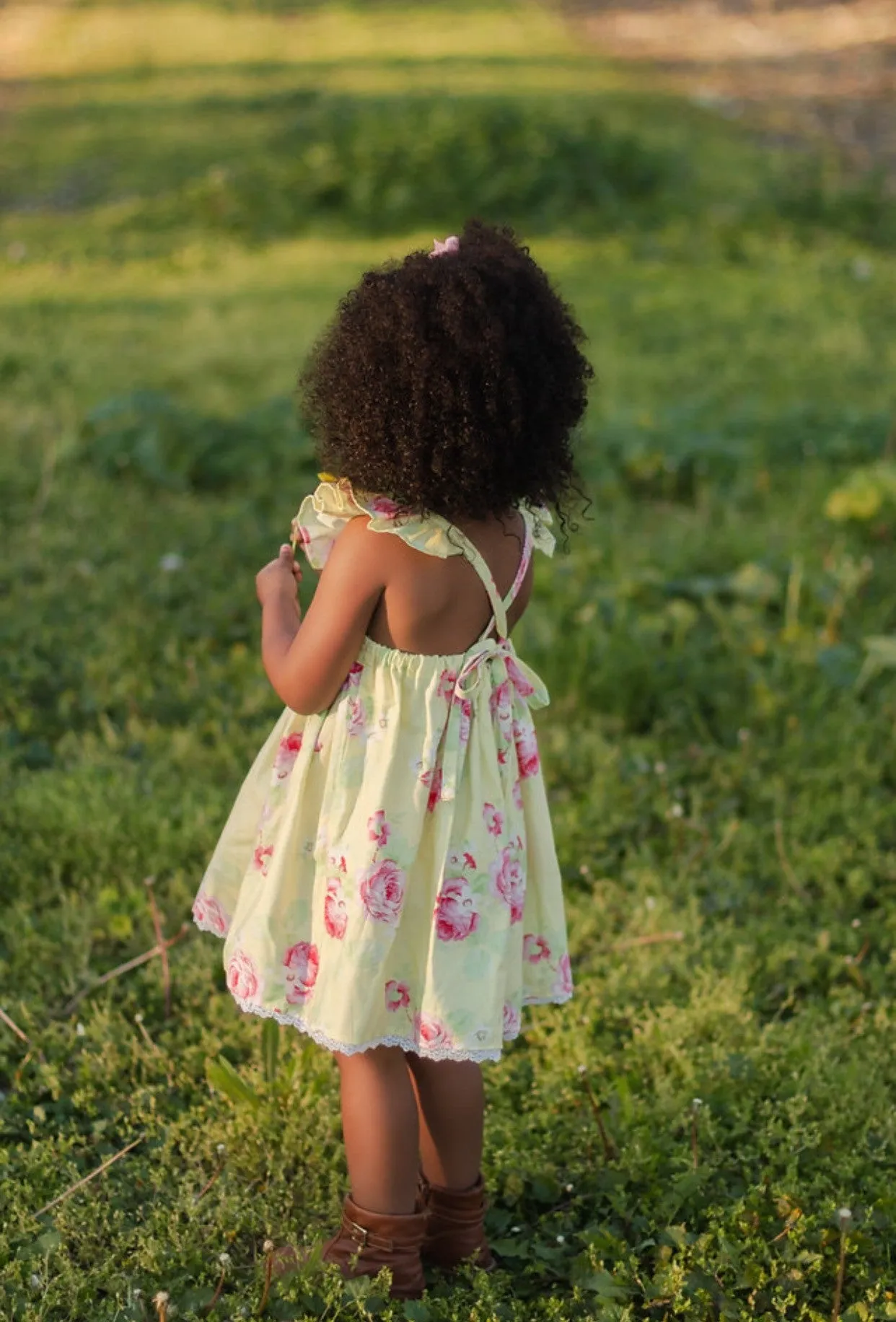 Olivia Dress - Yellow Floral