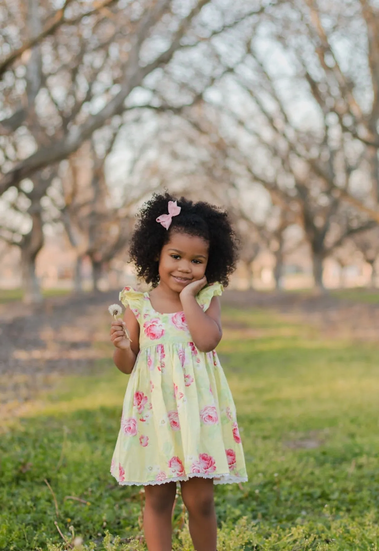 Olivia Dress - Yellow Floral