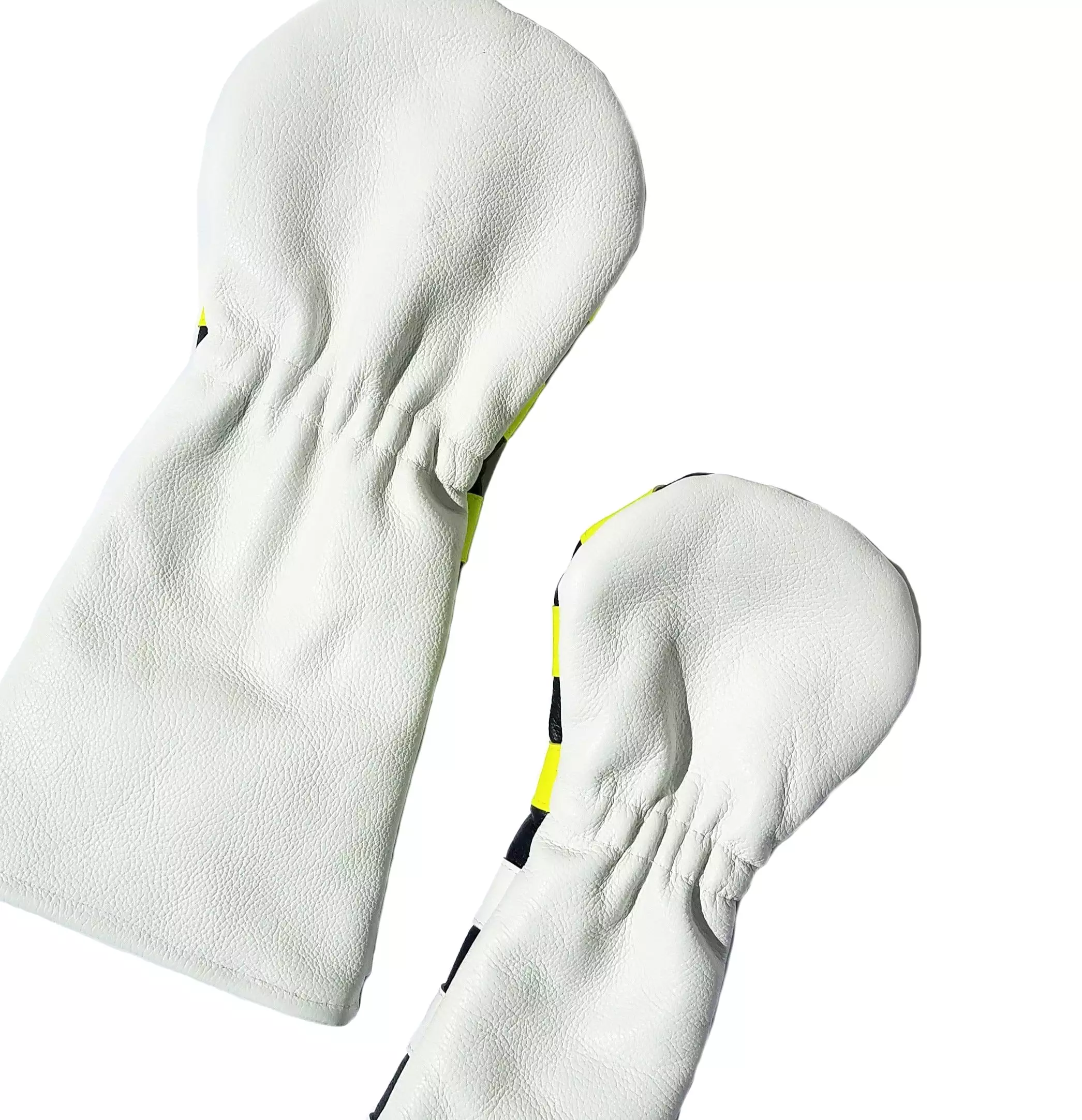 Pair of Neon Yellow Rugby Stripe Headcovers