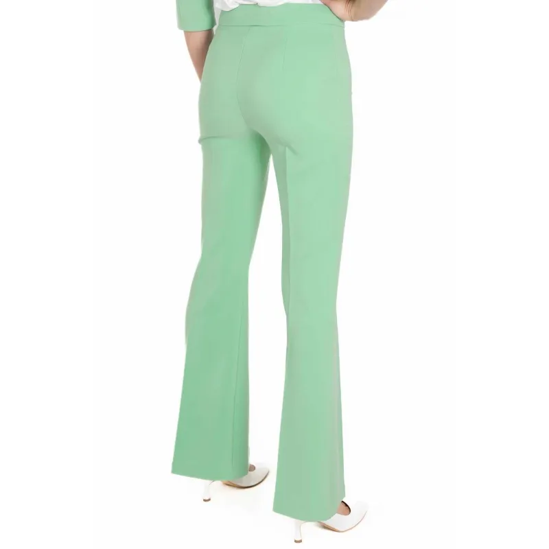 PANTALONE FLARE IN TESSUTO TECNICO, VERDE